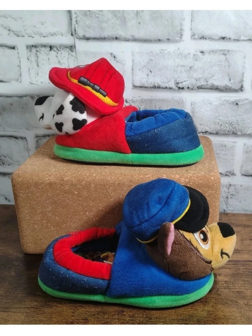 PAW Patrol Toddler Kids Slippers Size 7/8 Chase Marshall | Plush Boy/Girl Shoes